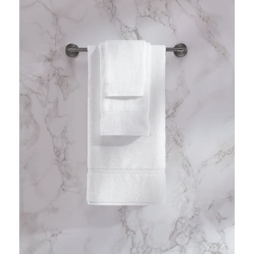 Crown Touch Hand Towel, Cotton Dobby Border, 16x30, 4.5 lbs/dz, White